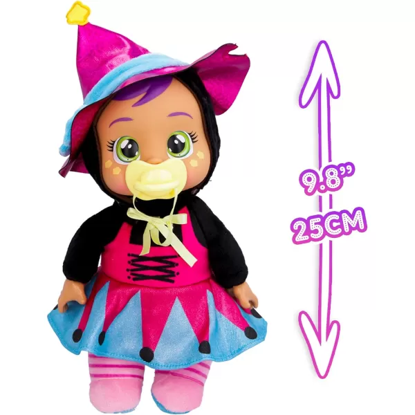 Cry Babies Tiny Cuddles Halloween Blair  9 Baby Dolls Cries Real Tears Purple and Blue Witch Themed PajamasBlair