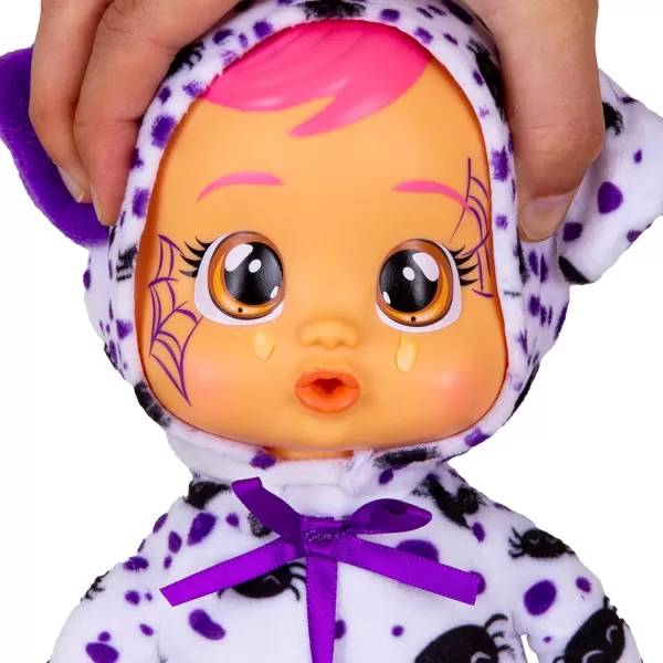 Cry Babies Tiny Cuddles Halloween Blair  9 Baby Dolls Cries Real Tears Purple and Blue Witch Themed PajamasDotty