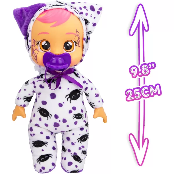 Cry Babies Tiny Cuddles Halloween Blair  9 Baby Dolls Cries Real Tears Purple and Blue Witch Themed PajamasDotty