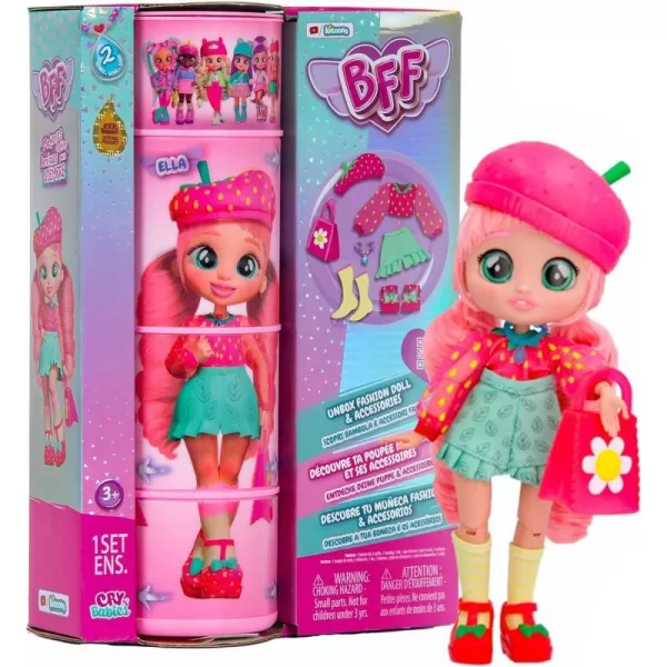 Cry Babies BFF Ella Fashion Doll with 9 Surprises Including Outfit and Accessories for Fashion Toy Girls and Boys Ages 4 and Up 78 Inch Doll MulticolorCry Babies BFF Ella Fashion Doll with 9 Surprises Including Outfit and Accessories for Fashion Toy Girls and Boys Ages 4 and Up 78 Inch Doll Multicolor