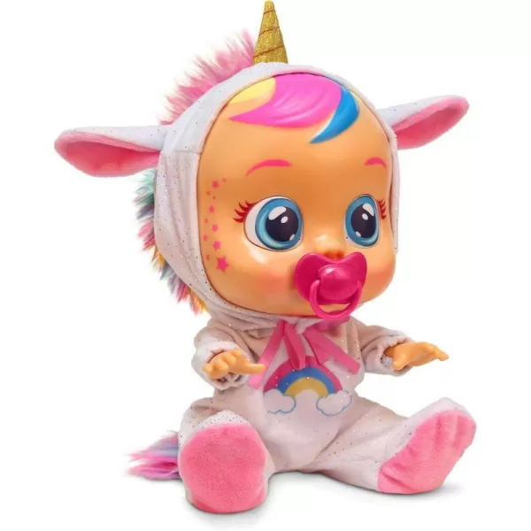 Cry Babies Dreamy the Unicorn 12 Baby Doll  Shimmery Removable Rainbow Pajamas For Girls and Kids 18 Months and Up  PinkCry Babies Dreamy the Unicorn 12 Baby Doll  Shimmery Removable Rainbow Pajamas For Girls and Kids 18 Months and Up  Pink