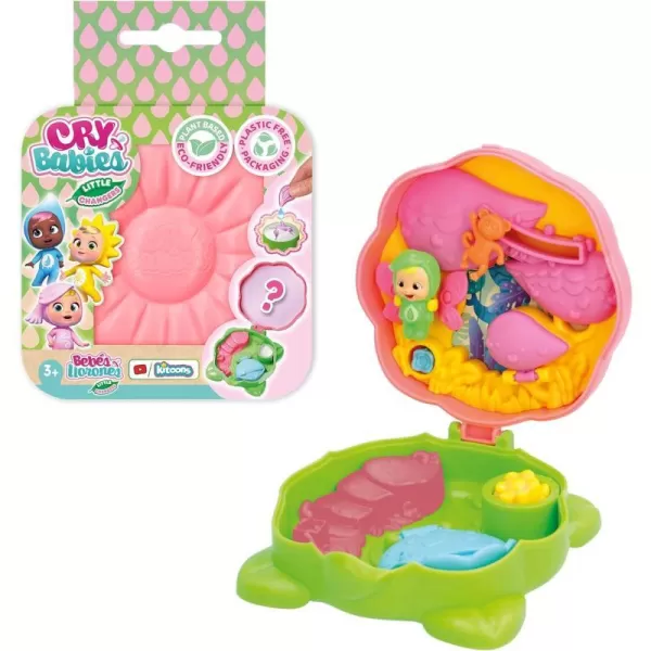 Cry Babies Little Changers EcoFriendly Flower Compact Miniature Playset Styles May Vary for Girls and Boys Ages 3 and UpCry Babies Little Changers EcoFriendly Flower Compact Miniature Playset Styles May Vary for Girls and Boys Ages 3 and Up