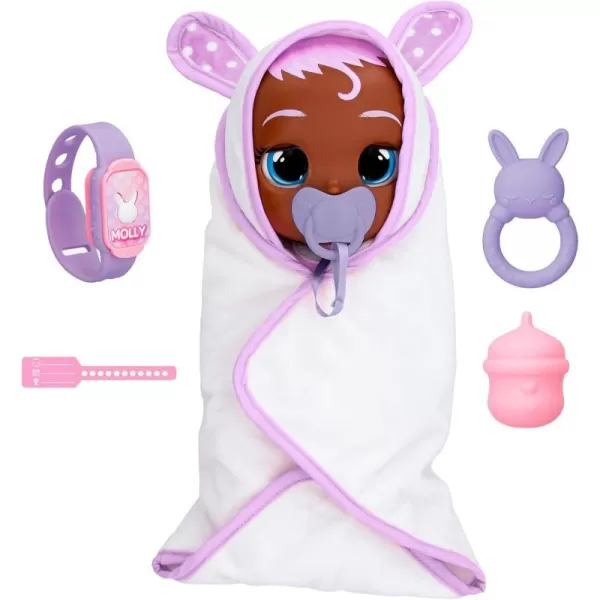 Cry Babies Newborn Molly  Interactive Baby Doll with 20 Baby Sounds Girls amp Kids Age 18M and UpCry Babies Newborn Molly  Interactive Baby Doll with 20 Baby Sounds Girls amp Kids Age 18M and Up