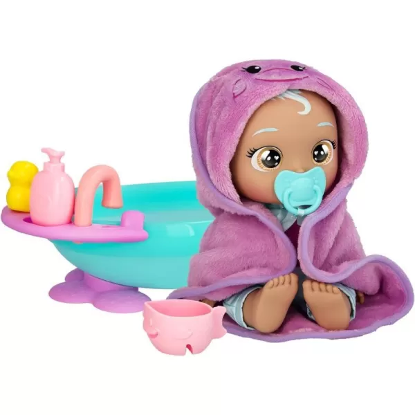 Cry Babies Newborn My First Bath Zoe  Interactive Baby Doll Bathtub Set with 20 Baby Sounds Girls  Kids Age 18M and UpDana