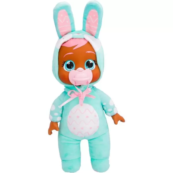 Cry Babies Tiny Cuddles Bunnies Lola  9 inch Baby Doll Cries Real Tears Pink Bunny Themed PajamasCindy