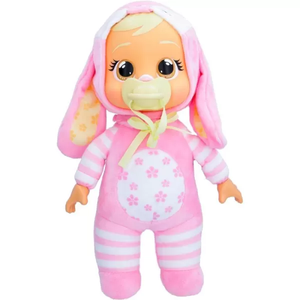 Cry Babies Tiny Cuddles Bunnies Lola  9 inch Baby Doll Cries Real Tears Pink Bunny Themed PajamasLola