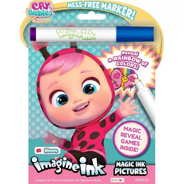 Cry Babies 20 Page Imagine Ink Coloring Book with Mess Free Marker 57842Cry Babies 20 Page Imagine Ink Coloring Book with Mess Free Marker 57842