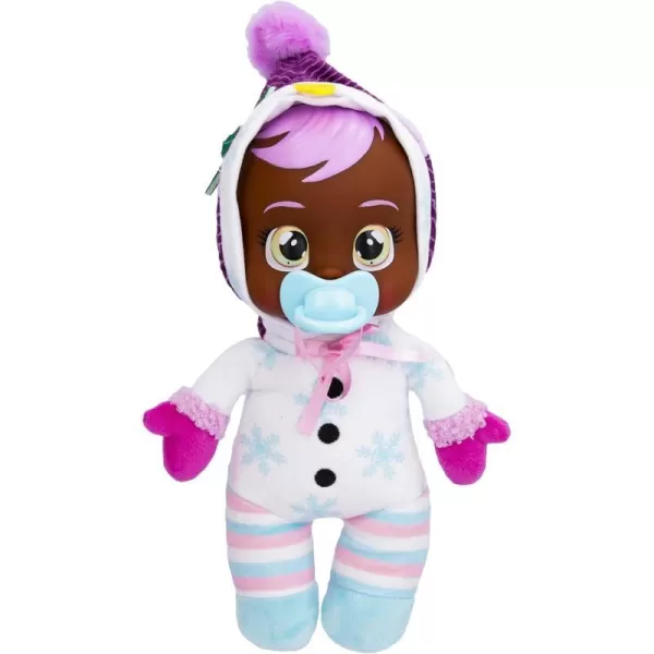 Cry Babies Tiny Cuddles Christmas Holly  9 Baby Dolls Cries Real Tears White Snowman Themed PajamasHolly