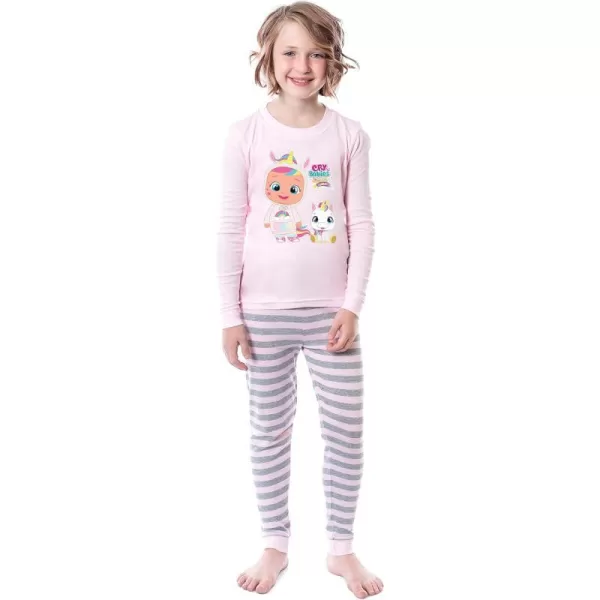 INTIMO Cry Babies Magic Tears Girls Child Characters Show Unicorn Sleep Pajama SetPink