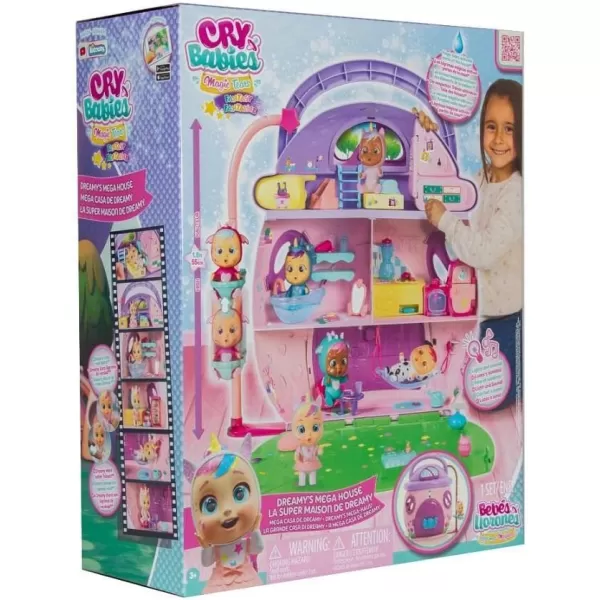 imageCry Babies Magic Tears Dreamys Mega House  3 Stories 25 Accessories Exclusive Doll Lights and Sounds