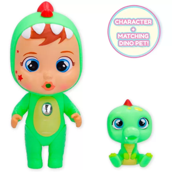 imageCry Babies Magic Tears ICY World  Dino Series  10 Surprises Including Doll Dinosaur Pet and Accessories  Great Gifts for Kids Ages 3Unique