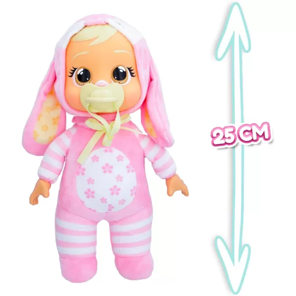 imageCry Babies Tiny Cuddles Bunnies Sally  9 inch Baby Doll Cries Real Tears Yellow Bunny Themed PajamasLola