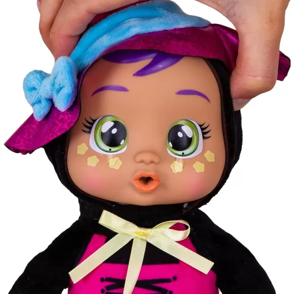 imageCry Babies Tiny Cuddles Halloween Agatha  9quot Baby Dolls Cries Real Tears Pink and Purple Witch Themed PajamasBlair