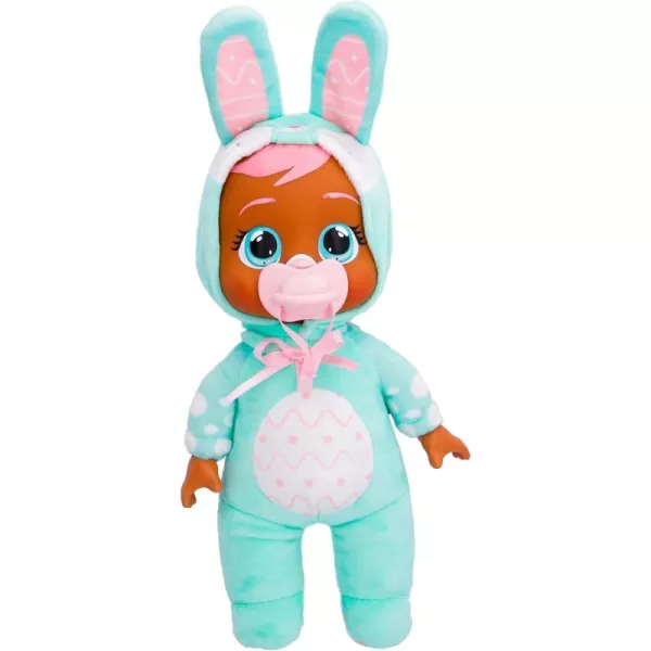 imageCry Babies Tiny Cuddles Bunnies Sally  9 inch Baby Doll Cries Real Tears Yellow Bunny Themed PajamasCindy