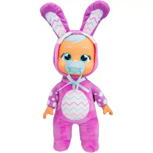 imageCry Babies Tiny Cuddles Bunnies Sally  9 inch Baby Doll Cries Real Tears Yellow Bunny Themed PajamasLily