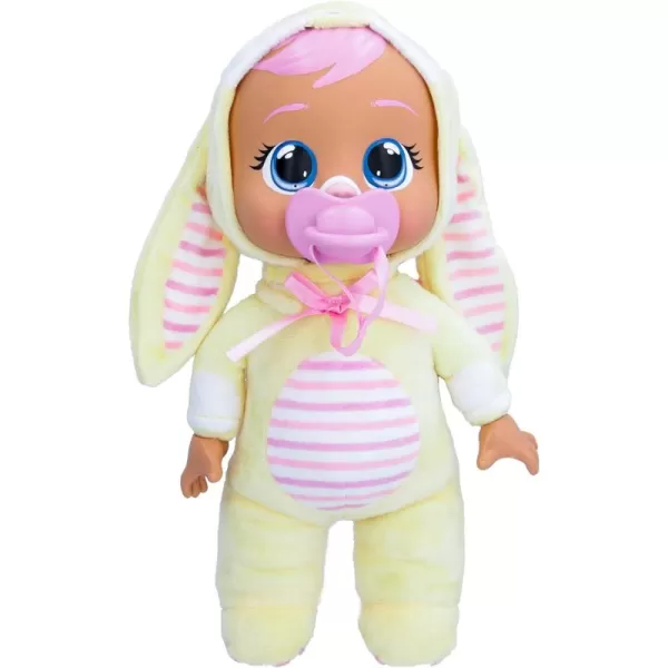 imageCry Babies Tiny Cuddles Bunnies Sally  9 inch Baby Doll Cries Real Tears Yellow Bunny Themed PajamasSally