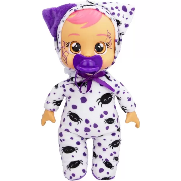 imageCry Babies Tiny Cuddles Halloween Agatha  9quot Baby Dolls Cries Real Tears Pink and Purple Witch Themed PajamasDotty