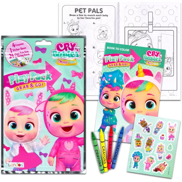 imageCry Babies Coloring and Activity Book Set  Bundle with Cry Babies Coloring Book MessFree Imagine Ink Play Pack with Mini Coloring Pages Stickers More  Cry Babies Activity Set