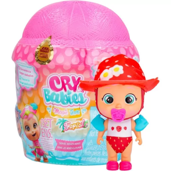 imageCry Babies Magic Tears Tropical World  Beach Babies Series  8 Surprises Accessories Surprise Doll  Great Gift for Kids Ages 3