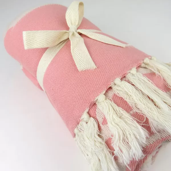 HonestBaby Extra Large Throw Beach Towel 100 Organic Cotton for Baby Boys Girls Unisex Pink Pineapple One SizePink Pineapple