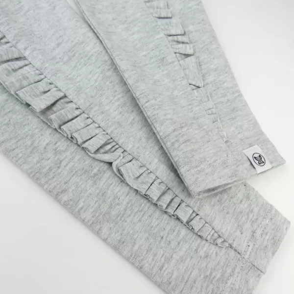 HonestBaby Fashion Outfit Sets Tops and Bottoms 100 Organic Cotton for Baby and Toddler GirlsLight Gray Heather