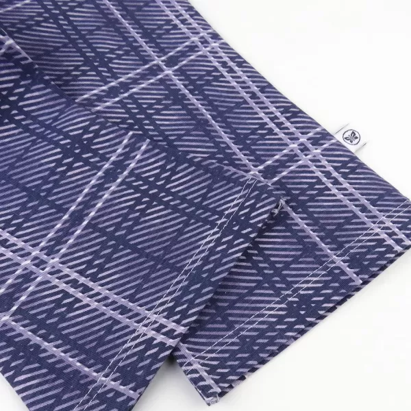 HonestBaby Fashion Outfit Sets Tops and Bottoms 100 Organic Cotton for Baby and Toddler GirlsPurple Plaid