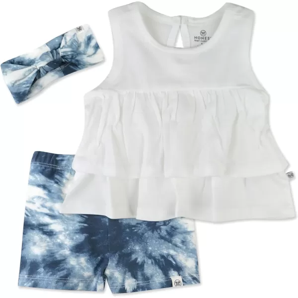 HonestBaby Fashion Outfit Sets Tops and Bottoms 100 Organic Cotton for Baby and Toddler GirlsVery Grape