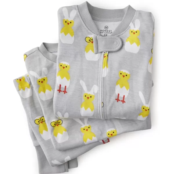 HonestBaby Multipack 2Piece Pajamas Sleepwear PJs 100 Organic Cotton for Infant Baby and Toddler Boys UnisexHatched