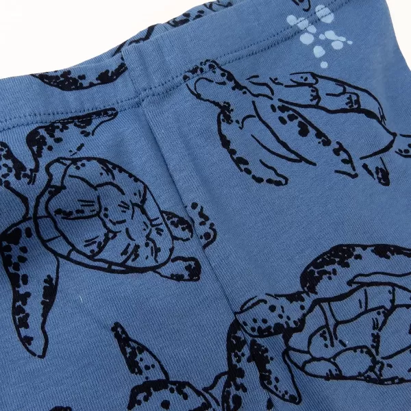 HonestBaby Multipack 2Piece Pajamas Sleepwear PJs 100 Organic Cotton for Infant Baby and Toddler Boys UnisexJurassic Turtle Indigo