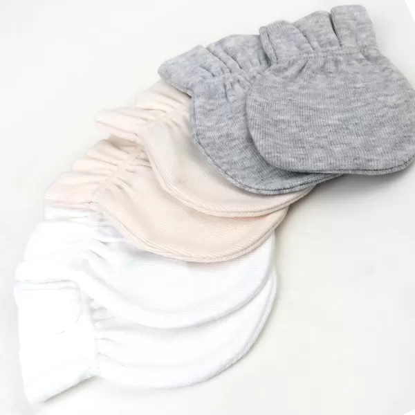 HonestBaby Multipack Baby Cap Hats and Mitts Sets No Scratch Mittens 100 Organic Cotton for Newborn Boys Girls Unisex3pack Natural Ombre