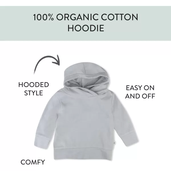 HonestBaby Multipack Pullover Hoodie Sweatshirt Jogger Sweatpant Sets Organic Cotton Baby Toddler Boys Girls UnisexGray Hoodie