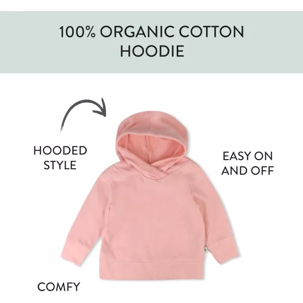 HonestBaby Multipack Pullover Hoodie Sweatshirt Jogger Sweatpant Sets Organic Cotton Baby Toddler Boys Girls UnisexPink Hoodie