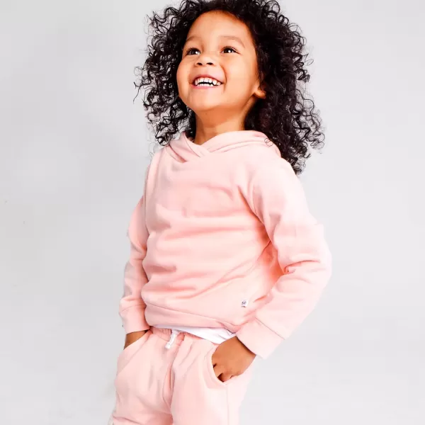 HonestBaby Multipack Pullover Hoodie Sweatshirt Jogger Sweatpant Sets Organic Cotton Baby Toddler Boys Girls UnisexPink Sweatpant