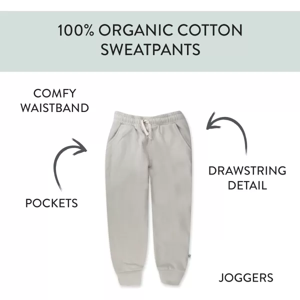 HonestBaby Multipack Pullover Hoodie Sweatshirt Jogger Sweatpant Sets Organic Cotton Baby Toddler Boys Girls UnisexTan Sweatpant