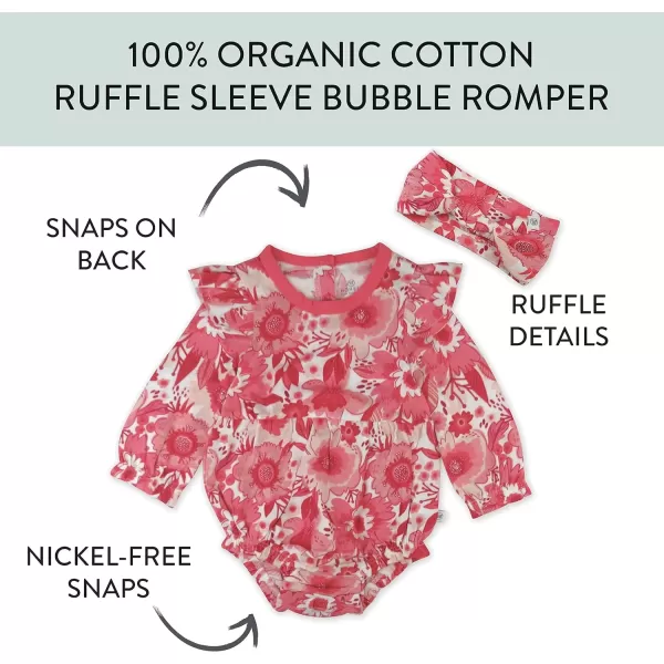 HonestBaby Multipack Short Romper Sets and Dresses 100 Organic Cotton for Infant Baby and Toddler Boys Girls UnisexJumbo English Garden