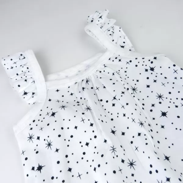 HonestBaby Multipack Short Romper Sets and Dresses 100 Organic Cotton for Infant Baby and Toddler Boys Girls UnisexJumbo Twikle Navy