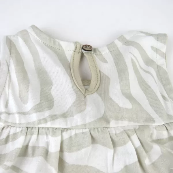 HonestBaby Multipack Short Romper Sets and Dresses 100 Organic Cotton for Infant Baby and Toddler Boys Girls UnisexLight Zanzibar Zebra