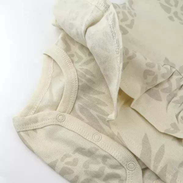 HonestBaby Multipack Short Romper Sets and Dresses 100 Organic Cotton for Infant Baby and Toddler Boys Girls UnisexPineapple Leaf Khaki Cargo