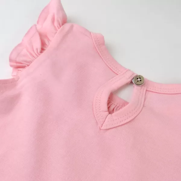 HonestBaby Multipack Short Romper Sets and Dresses 100 Organic Cotton for Infant Baby and Toddler Boys Girls UnisexPink Check