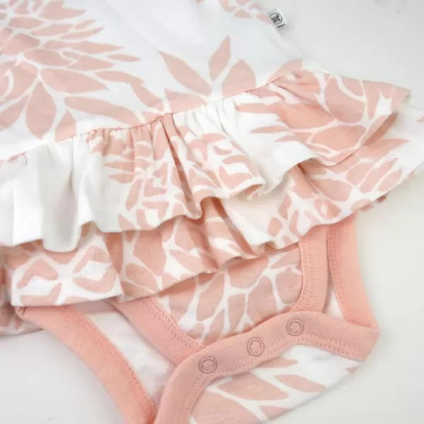HonestBaby Multipack Short Romper Sets and Dresses 100 Organic Cotton for Infant Baby and Toddler Boys Girls UnisexPink Pineapple