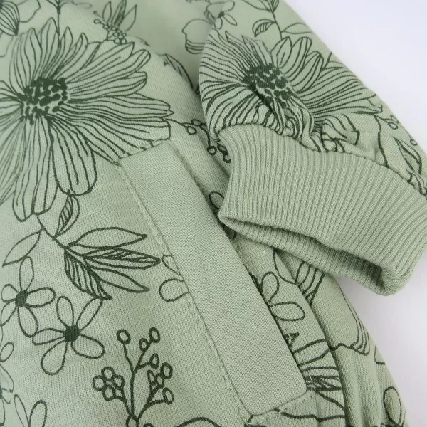 HonestBaby Multipack Short Romper Sets and Dresses 100 Organic Cotton for Infant Baby and Toddler Boys Girls UnisexSketchy Floral Sage