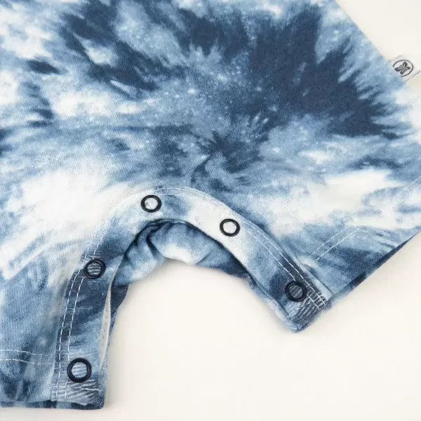 HonestBaby Multipack Short Romper Sets and Dresses 100 Organic Cotton for Infant Baby and Toddler Boys Girls UnisexTie Dye Independence