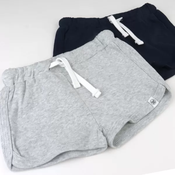 HonestBaby Multipack Shorts 100 Organic Cotton for Infant Baby and Toddler Boys Girls UnisexNavyGray