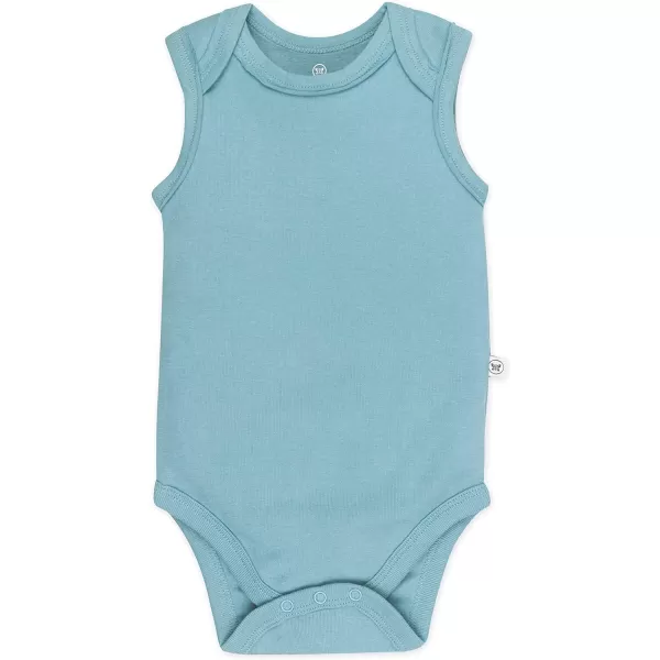 HonestBaby Multipack Sleeveless and Cami Bodysuits OnePiece 100 Organic Cotton for Infant Baby Boys Girls UnisexBlue Ombre