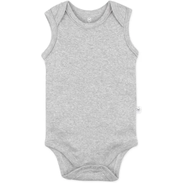 HonestBaby Multipack Sleeveless and Cami Bodysuits OnePiece 100 Organic Cotton for Infant Baby Boys Girls UnisexGray Ombre