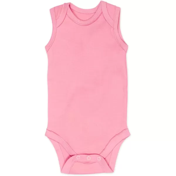 HonestBaby Multipack Sleeveless and Cami Bodysuits OnePiece 100 Organic Cotton for Infant Baby Boys Girls UnisexPink Ombre