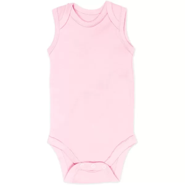 HonestBaby Multipack Sleeveless and Cami Bodysuits OnePiece 100 Organic Cotton for Infant Baby Boys Girls UnisexPink Ombre