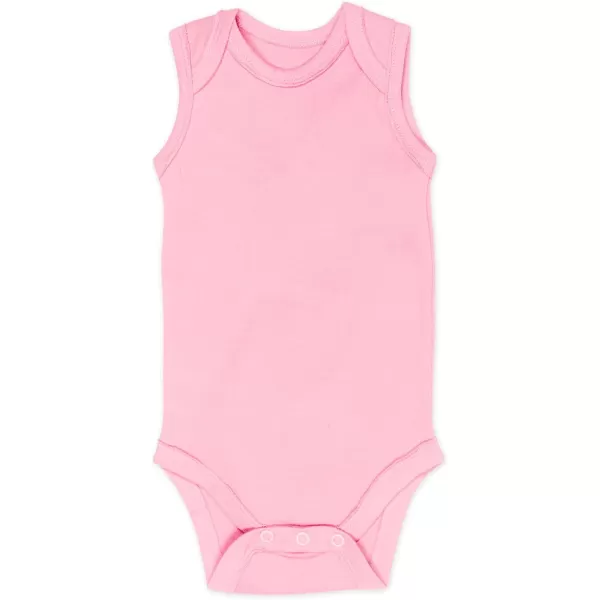 HonestBaby Multipack Sleeveless and Cami Bodysuits OnePiece 100 Organic Cotton for Infant Baby Boys Girls UnisexPink Ombre