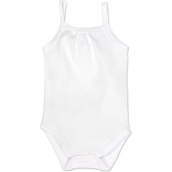 HonestBaby Multipack Sleeveless and Cami Bodysuits OnePiece 100 Organic Cotton for Infant Baby Boys Girls UnisexWhite
