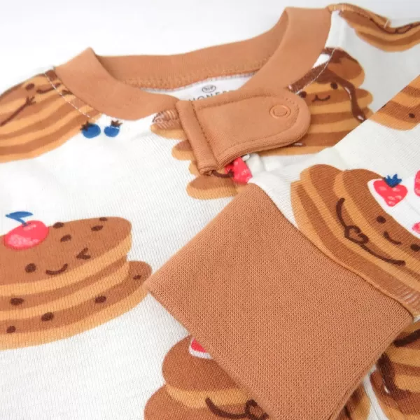HonestBaby NonSlip Footed Pajamas OnePiece Sleeper Jumpsuit ZipFront PJs 100 Organic Cotton for Baby BoysStacked